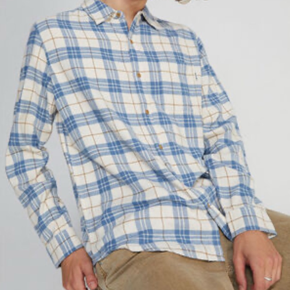 Hurley Blue and White Casual Button Down Shirt